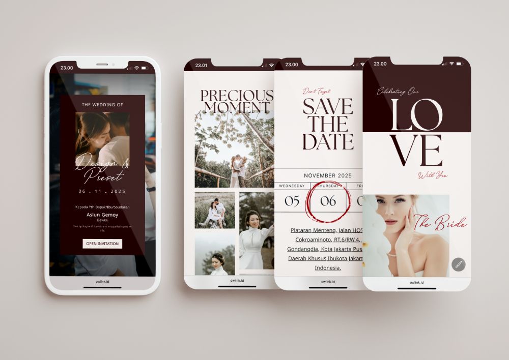 our wedding link preset Burgundies Vibes