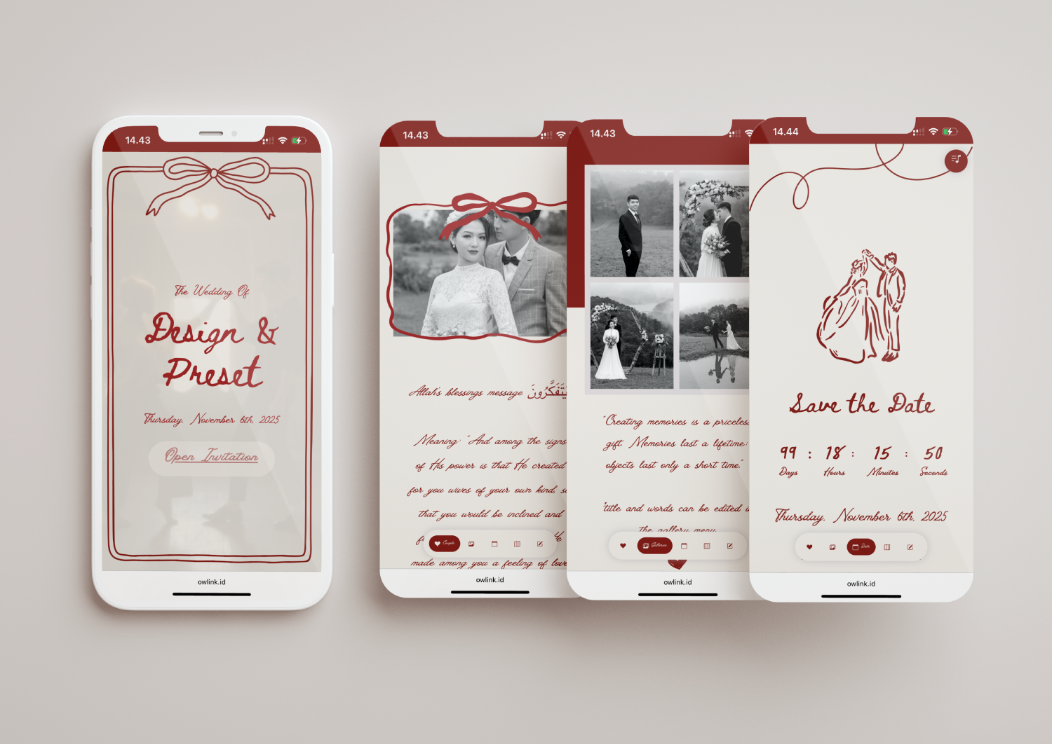 our wedding link preset Vintager