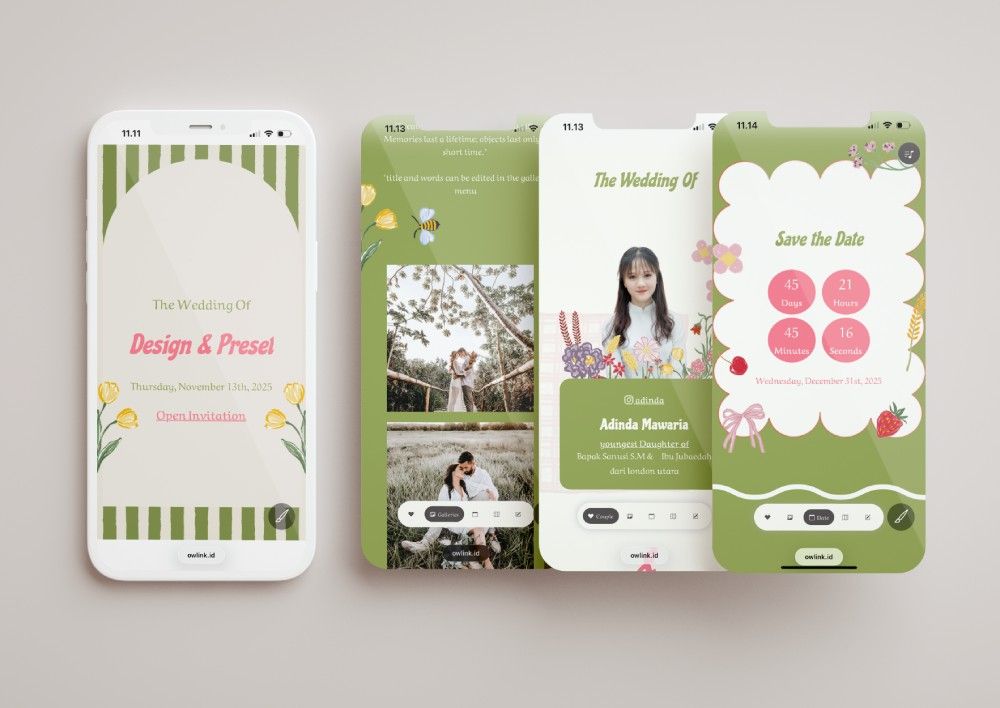 our wedding link preset Enjoy in Timeless