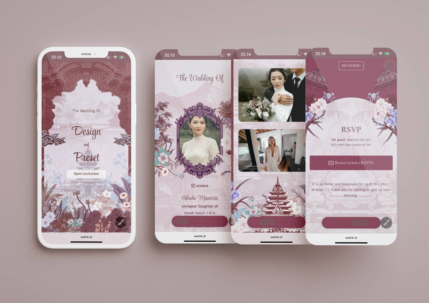 our wedding link preset Traiditonal Maroon Sundanese